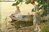 Edward Cucuel An Afternoon on the Lake painting